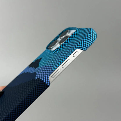 Carbon Fiber MagSafe Case for iPhone 15 14 13 Ultra Slim Magnetic Hard Cover