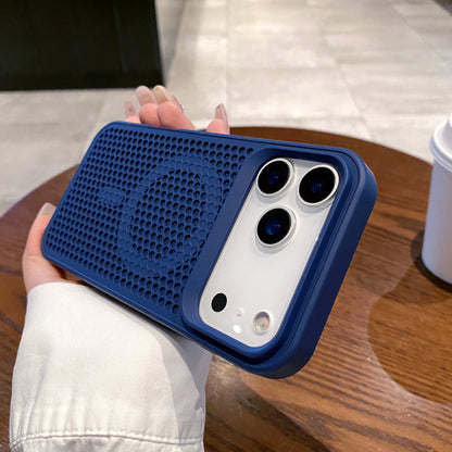 Hollow Mesh Cooling MagSafe Case – Honeycomb Breathable Cover for iPhone 16