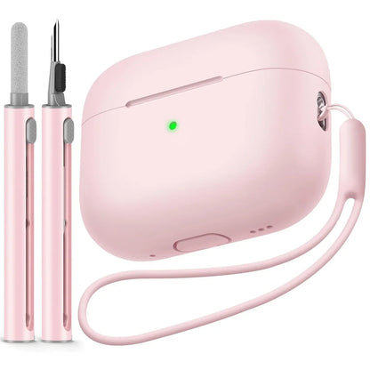 Soft Silicone AirPods Pro Case with Cleaner Kit for 1st & 2nd Generation