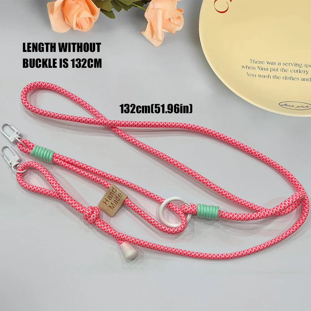 Handwoven Long Mobile Phone Lanyard Crossbody Strap Unisex Anti-Loss Durable