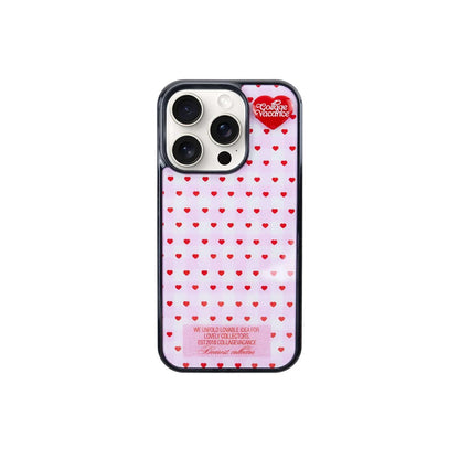 Cute Pink Heart Phone Case for iPhone 16 15 14 13 12 11 XR XS