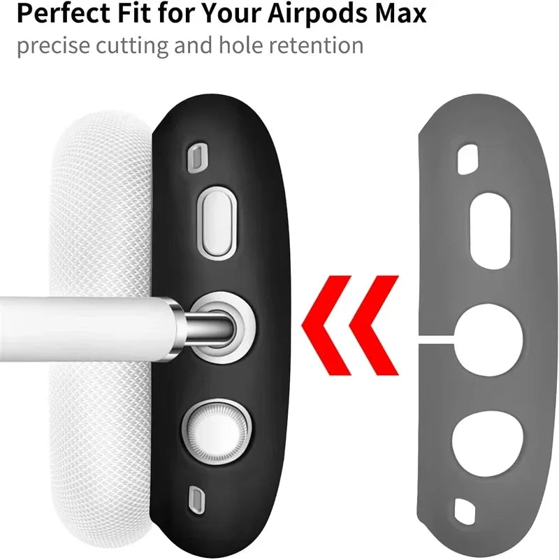 3 in 1 Soft Silicone Case for AirPods Max – Shockproof Headphones Cover