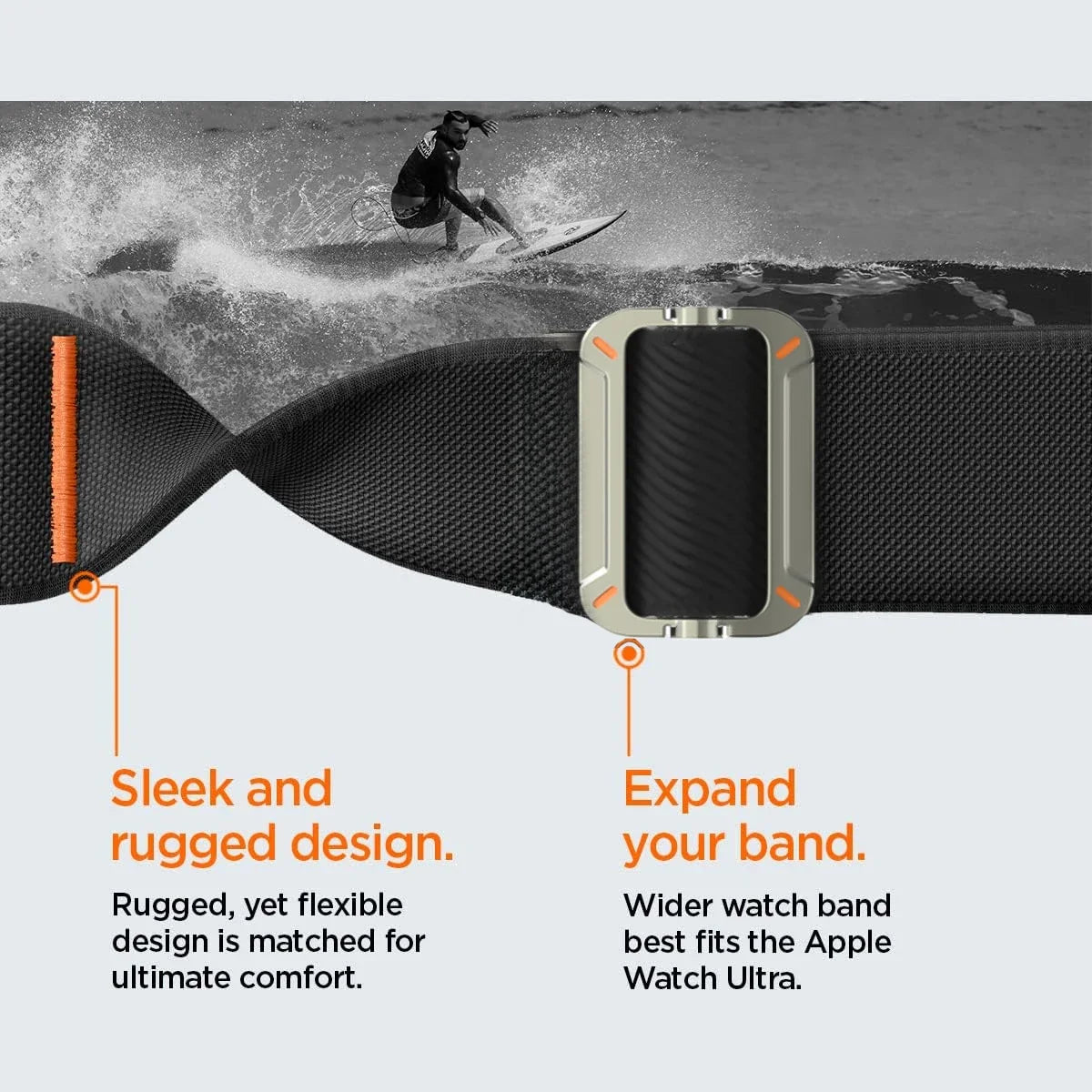 Elastic Nylon Strap for Apple Watch Ultra 2 & Series 10–5 SE Band