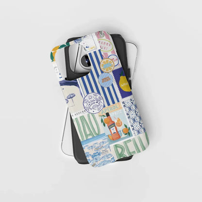 Colorful Pattern 2-in-1 Glossy Tough Case for iPhone 16 Pro Max 15 14 12 Mini XR