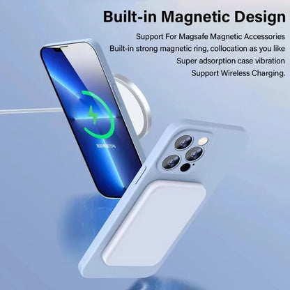 Magnetic Liquid Silicone Phone Case for iPhone 16 Pro Max / Mini