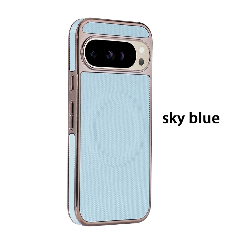 Business Metal MagSafe Case for Google Pixel 9 8 Pro XL 9A Shockproof Cover