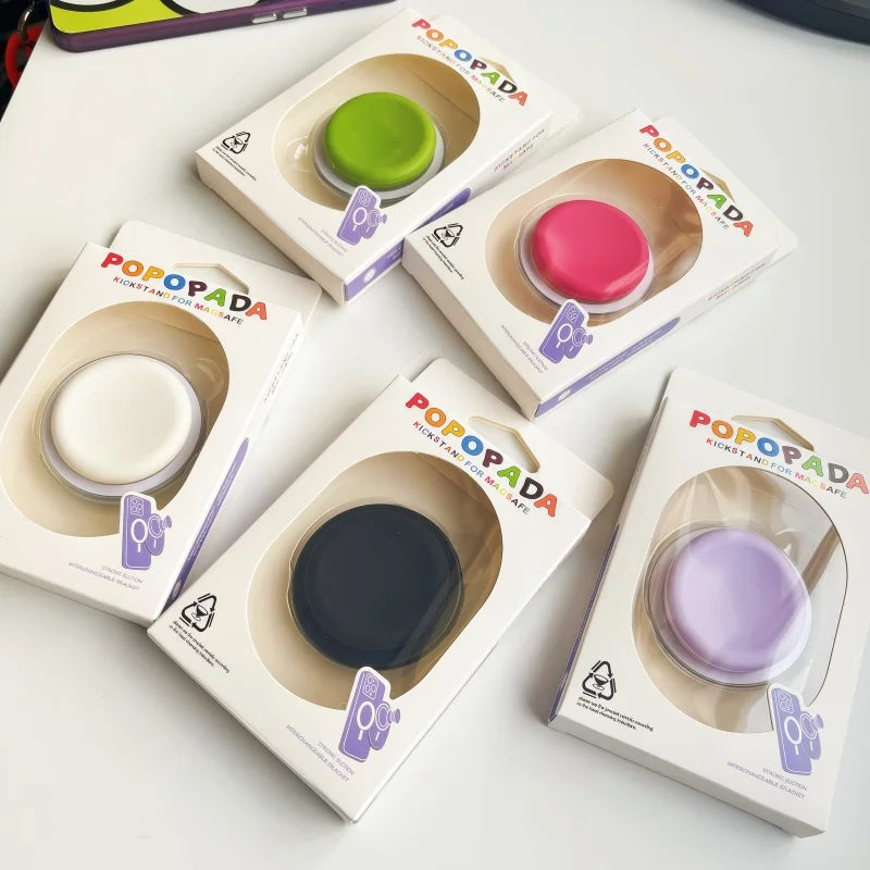 Cute Multicolor Silicone MagSafe Grip Tok Stand for iPhone Wireless Charging