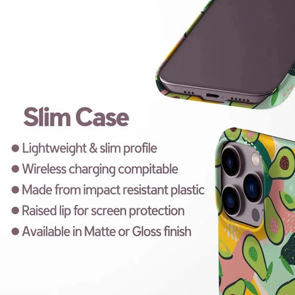 Avocado Pattern Case for iPhone 17–11 | Double-Layer Protective Cover