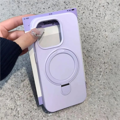 Magnetic Liquid Silicone Stand Case for iPhone 16/15 Pro Max/Plus