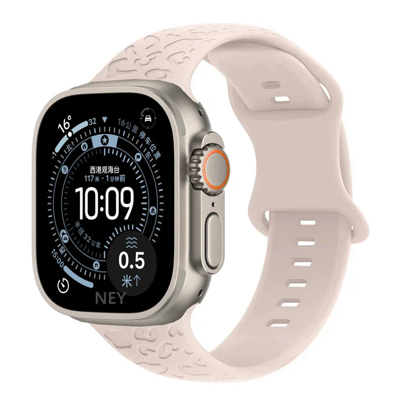 Engraved Silicone Strap for Apple Watch 11/10/9/8/7/SE Ultra 3 Band