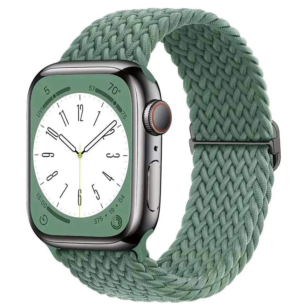 Braided Solo Loop for Apple Watch Ultra 2 & Series 10–3 SE Elastic Band