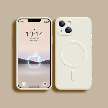 Liquid Silicone MagSafe Case for iPhone 13 12 11 Pro Max Soft Magnetic Cover