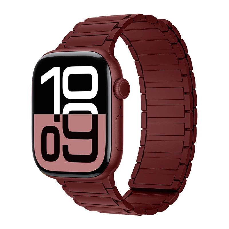 Magnetic Silicone Band for Apple Watch Ultra 3 2 Series 11 10 9 8 7 6 SE