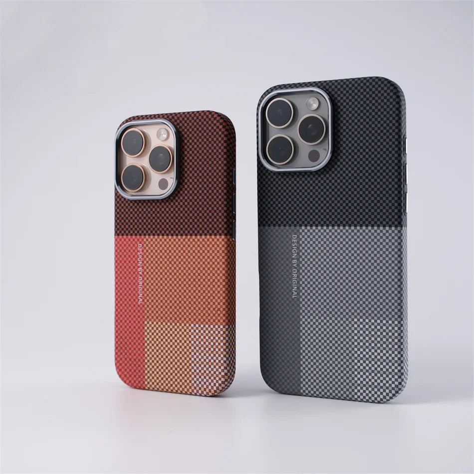 Carbon Fiber MagSafe Case for iPhone 17 Pro 16 15 14 Pro Max Alloy Lens Cover