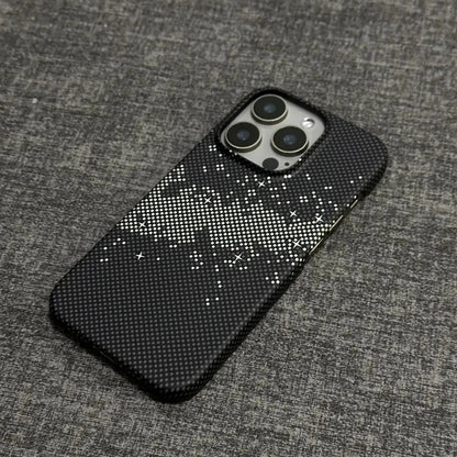 Carbon Fiber MagSafe Case for iPhone 15 14 13 Ultra Slim Magnetic Hard Cover