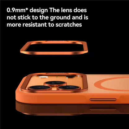 Luxury Alloy Lens Frame Matte MagSafe Case for iPhone 17 Air 17 Pro 17 Pro Max