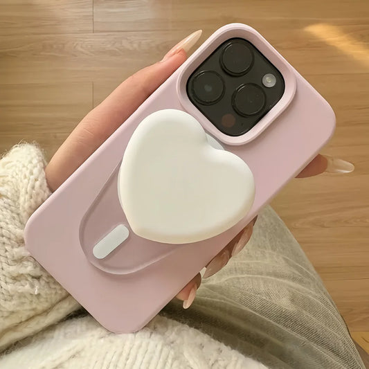 MagSafe Silicone Heart Oval GripTok Phone Finger Grip Holder for Magnetic Support