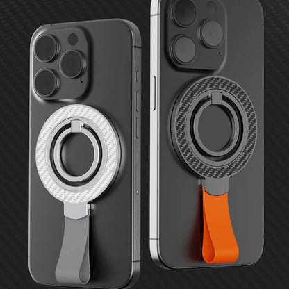 Universal Double-Sided Magnetic Car Phone Holder – MagSafe Grip Ring Stand for iPhone