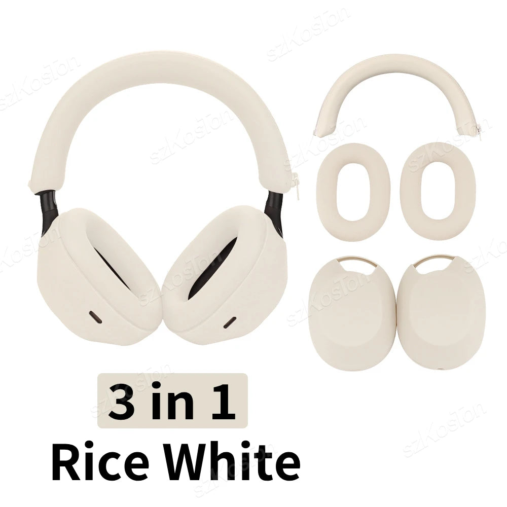 Silicone Protective Case for Sony WH-1000XM5 Headphones Headband & Earmuffs