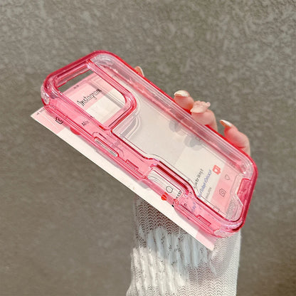 3-in-1 Transparent Heavy Duty Armor Case for iPhone 17 16 15 14 13 12 Pro Max