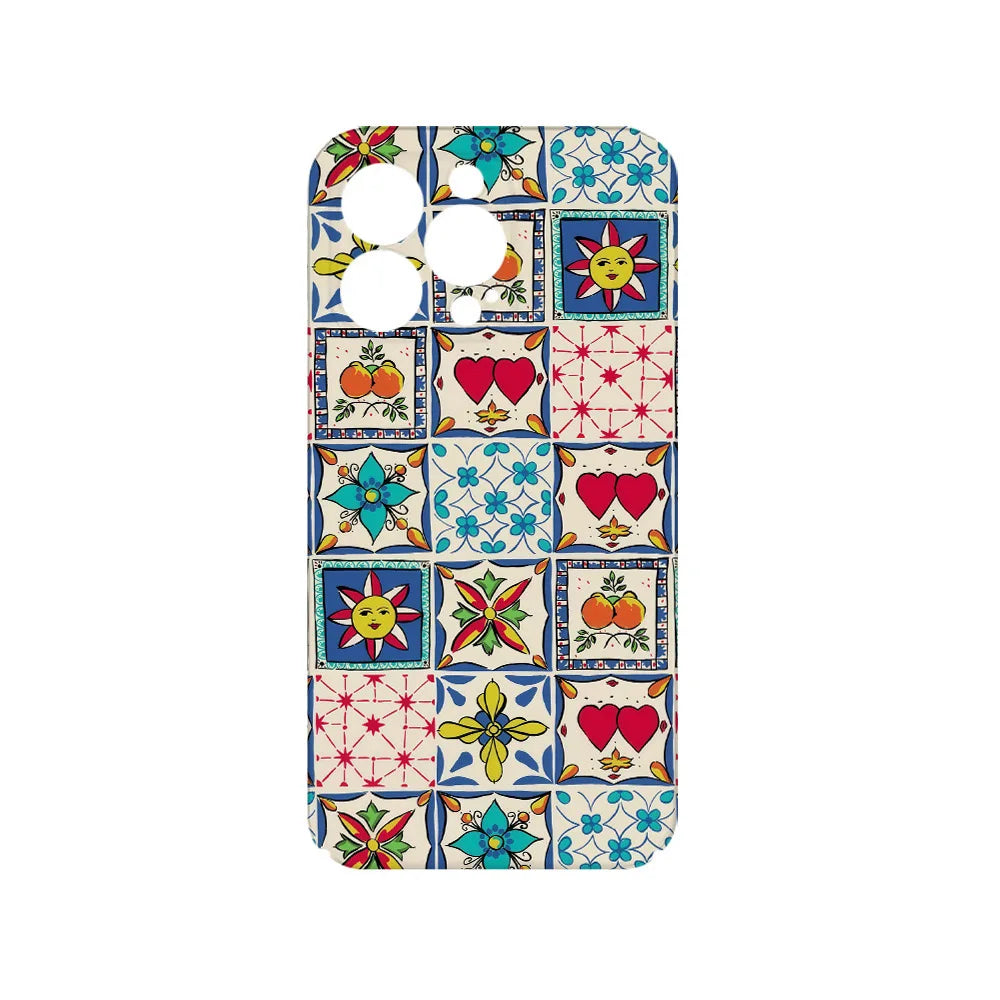 Korean Ethnic Style MagSafe Case for iPhone 11–16 Pro Max – Acrylic + TPU