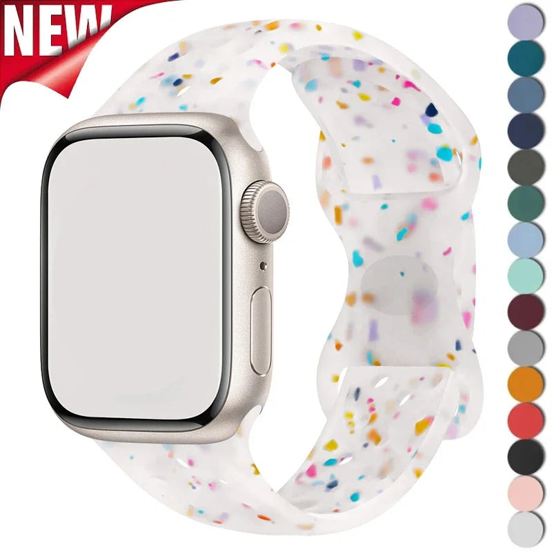 Transparent Silicone Strap for Apple Watch Ultra 2 & Series 10–SE (38–49mm)
