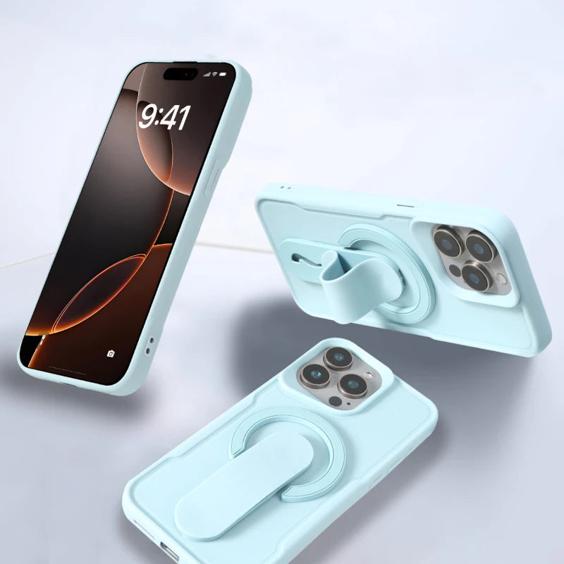 Luxury Magnetic MagSafe Push-Pull Ring Holder Phone Case for iPhone 14–11 Pro Max