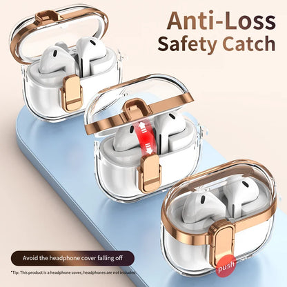 Transparent Lock Case for Samsung Galaxy Buds 3/3 Pro – Anti-Fall Protective Cover
