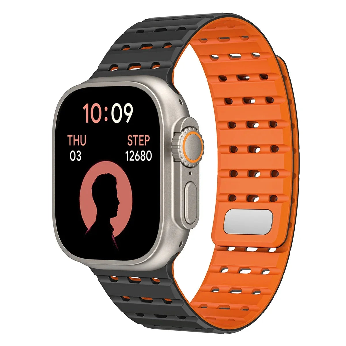 Magnetic Silicone Wristband for Apple Watch Ultra & Series 5-10