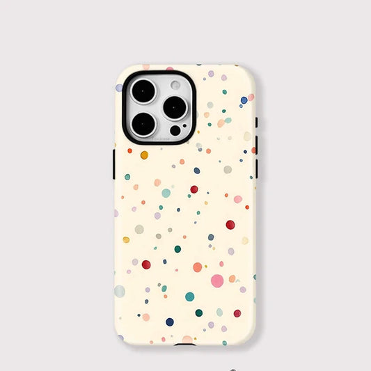 MagSafe Colorful Dots Case for iPhone 16–11 Pro Max 2-in-1 Magnetic