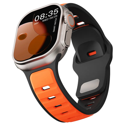 Sports Silicone Bracelet for Apple Watch 40–49mm Series 4–10 & Ultra