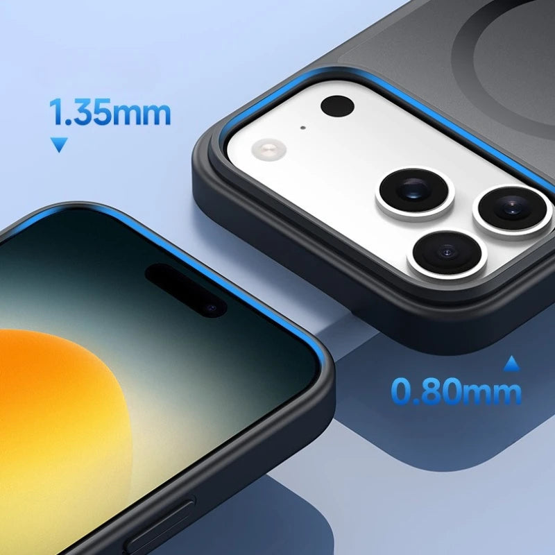 Magnetic Frosted Transparent PC Case for iPhone 17, 17 Pro Max & 17 Air