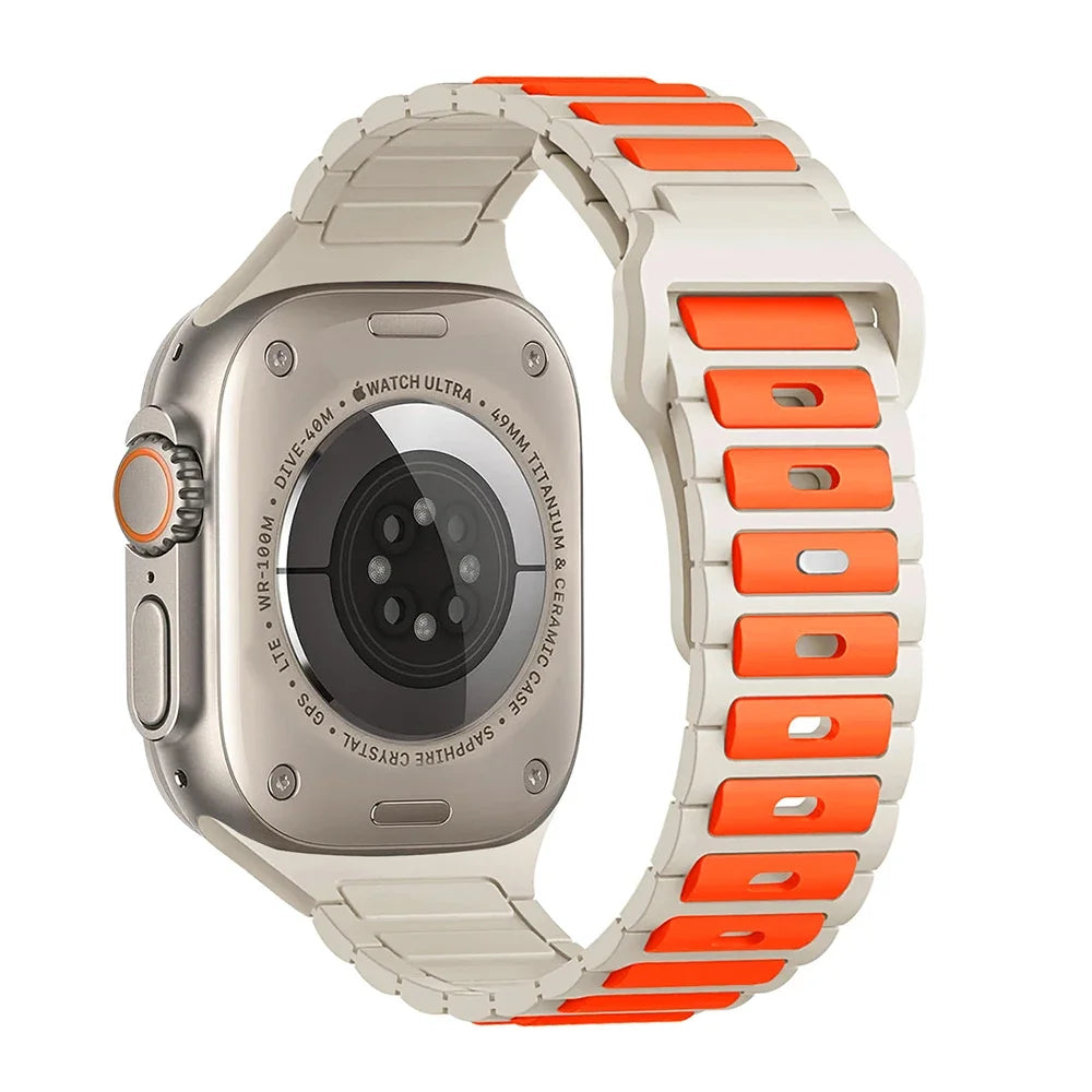 Silicone Strap for Apple Watch Ultra 2/Series 10–5 Soft Sport Band