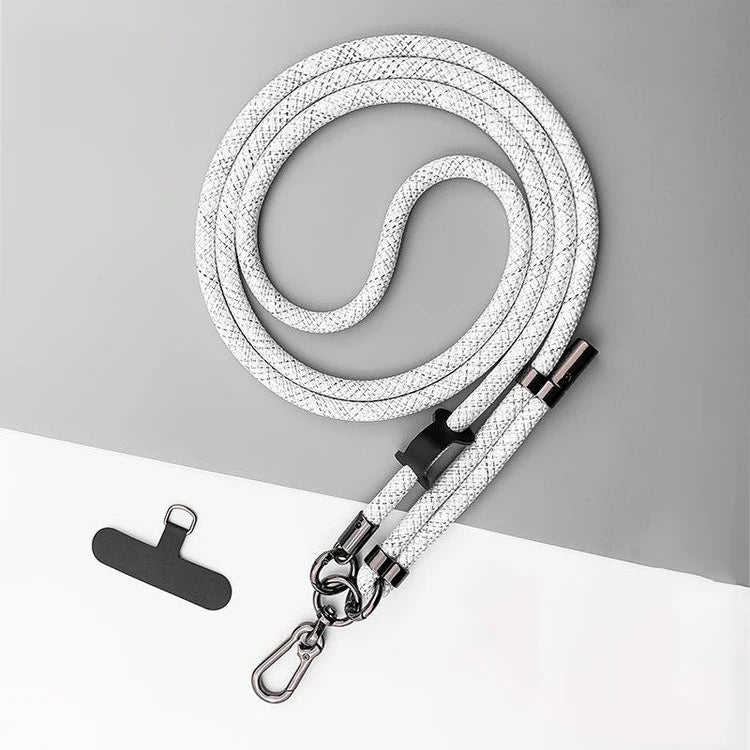 150cm Adjustable Crossbody Phone Lanyard Strap with Patch & Neck Rope