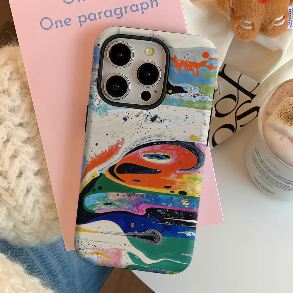 Vibrant Abstract Landscape Case for iPhone 17 16 15 14 13 12 11 Pro Max Plus