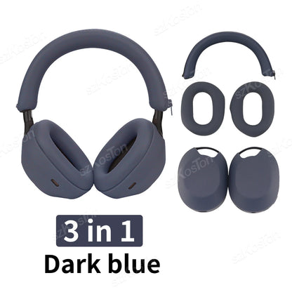 Silicone Protective Case for Sony WH-1000XM5 Headphones Headband & Earmuffs