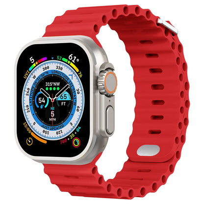 Ocean Silicone Strap for Apple Watch Ultra 3/2 & Series 11–5 SE2 Band