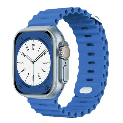 Ocean Strap for Apple Watch Ultra 2–3 SE | Silicone Sport Band 49–41mm