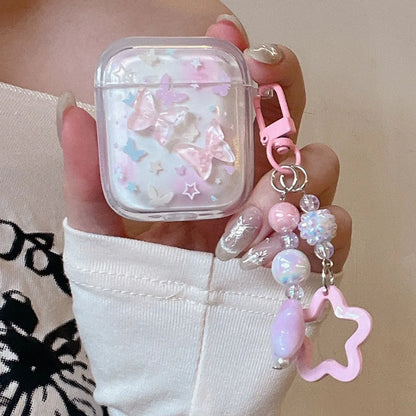 Lovely 3D Butterfly Earphone Case with Keychain for AirPods 1/2/3/4 & Pro