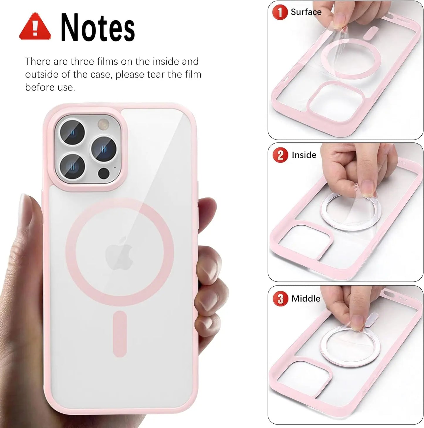 Anti-Yellowing MagSafe Case for iPhone 15 14 13 12 11 SE & More