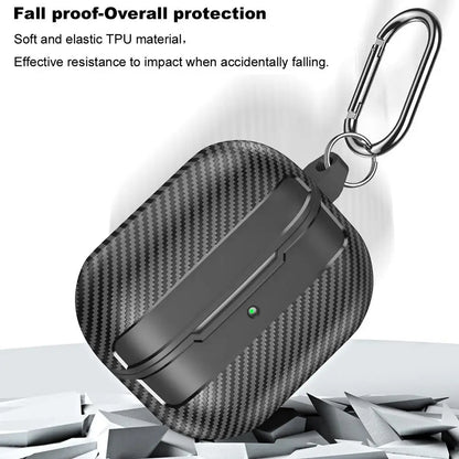 Carbon Fiber TPU Case with Buckle for Samsung Galaxy Buds 3 Pro