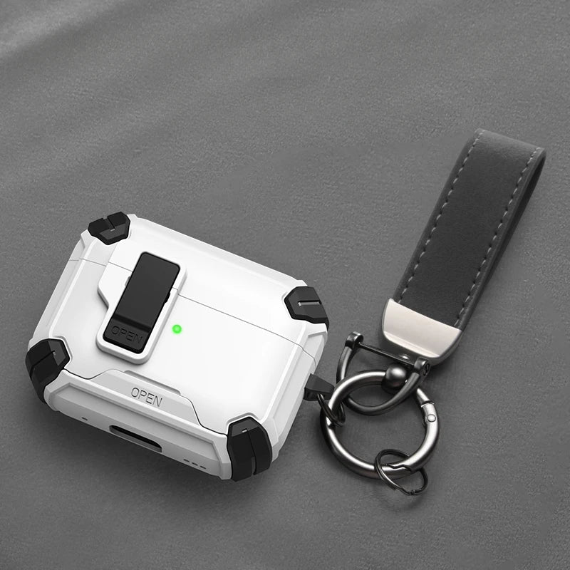Security Lock Shockproof Cover for AirPods Pro 2 & 3, 2nd Gen 2023 Protective Case
