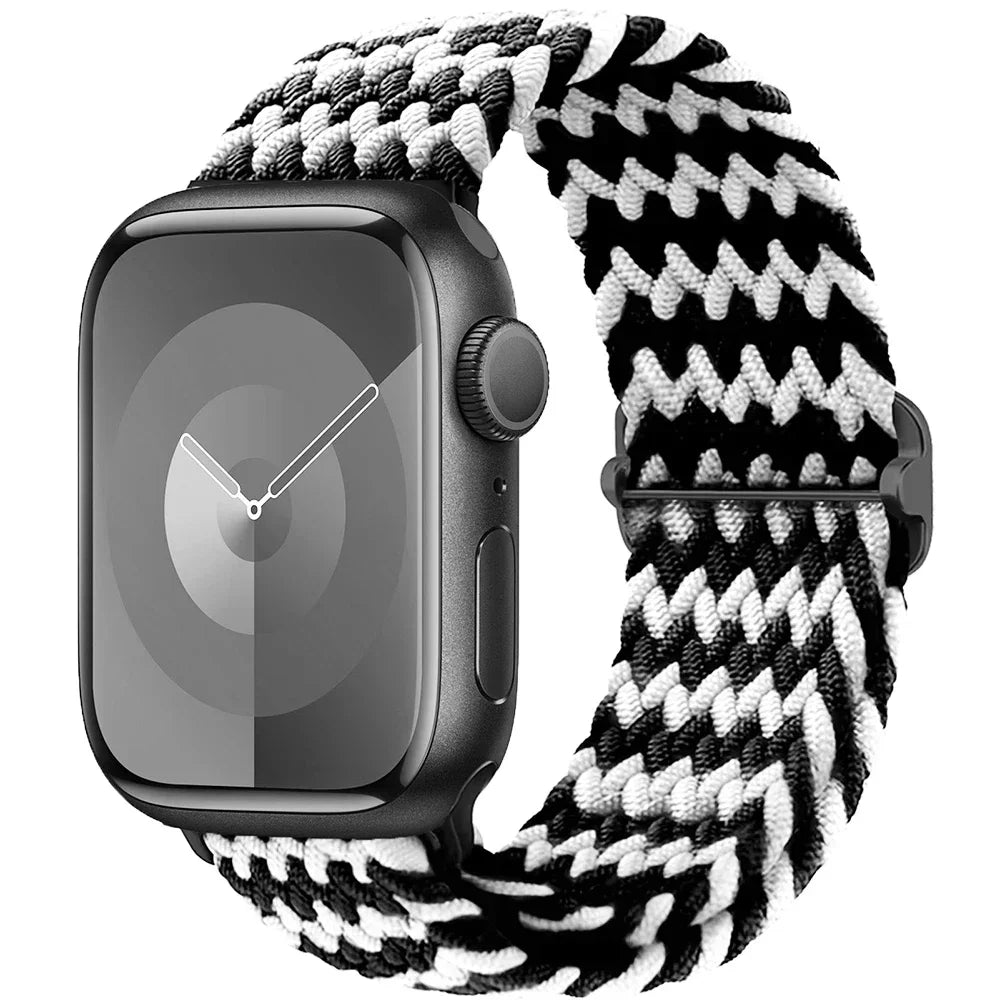 Braided Solo Loop for Apple Watch Ultra 2 & Series 10–3 SE Elastic Band
