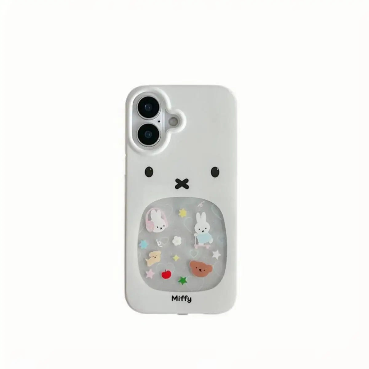 Miffy Rabbit Hollow Out Cute Case for iPhone 16–13 Pro Max Soft Cover