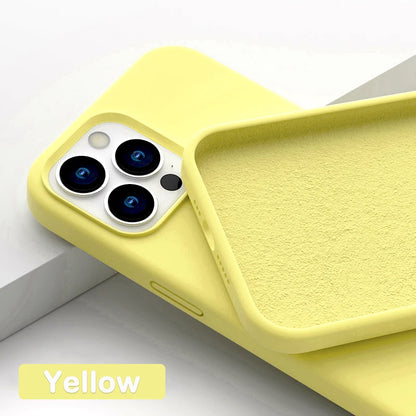Liquid Silicone Soft Case for iPhone 12 13 Mini Pro Max Cover