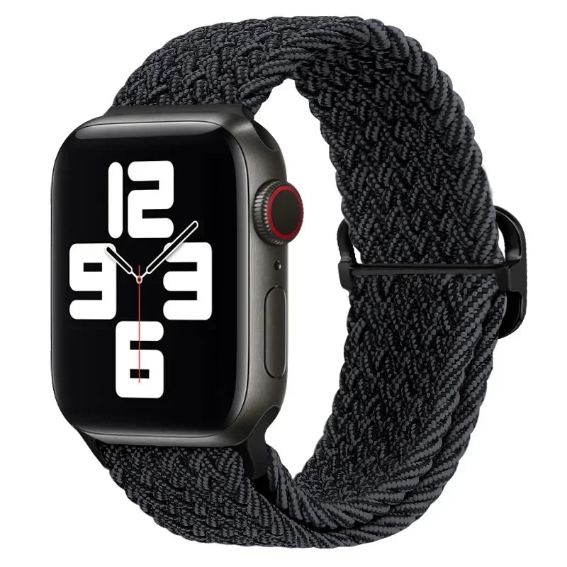 Braided Nylon Strap for Apple Watch Ultra 2/Series 10–4 Adjustable Band