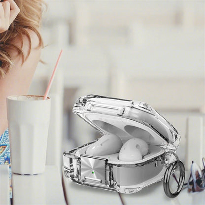 Secure Lock Transparent Case for Samsung Galaxy Buds Pro, Live, Buds 2, FE