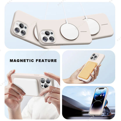 MagSafe Liquid Silicone Case with Lanyard for iPhone 11–13 Series
