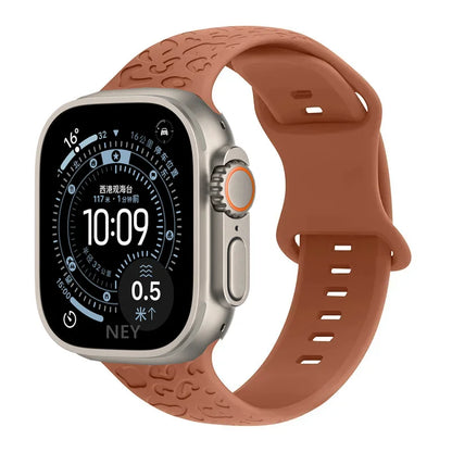 Engraved Silicone Strap for Apple Watch 11/10/9/8/7/SE Ultra 3 Band
