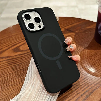 Liquid Silicone MagSafe Case for iPhone 16 15 14 13 12 Pro Max Plus Magnetic Cover